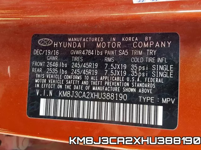 KM8J3CA2XHU388190 фото 2