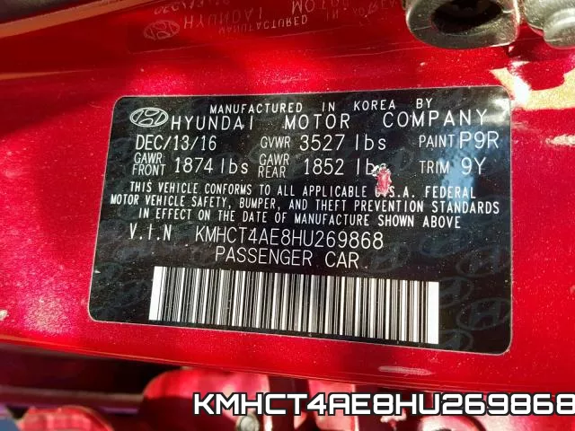 KMHCT4AE8HU269868 фото 2