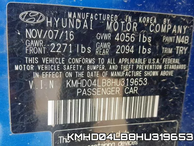 KMHD04LB8HU319653 фото 2
