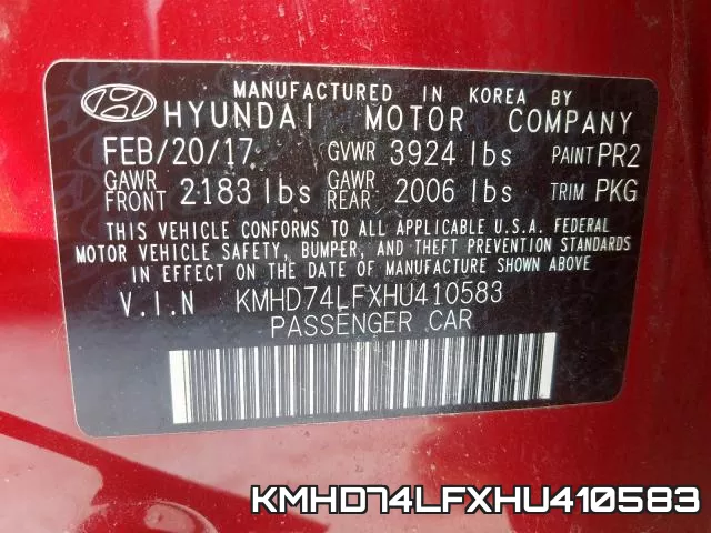 KMHD74LFXHU410583 фото 2