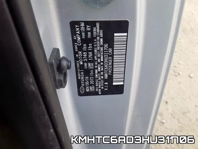 KMHTC6AD3HU311706 фото 2