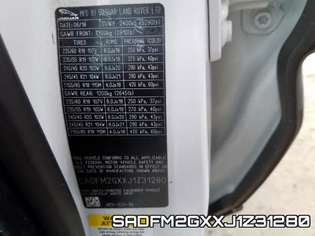 SADFM2GXXJ1Z31280 фото 2