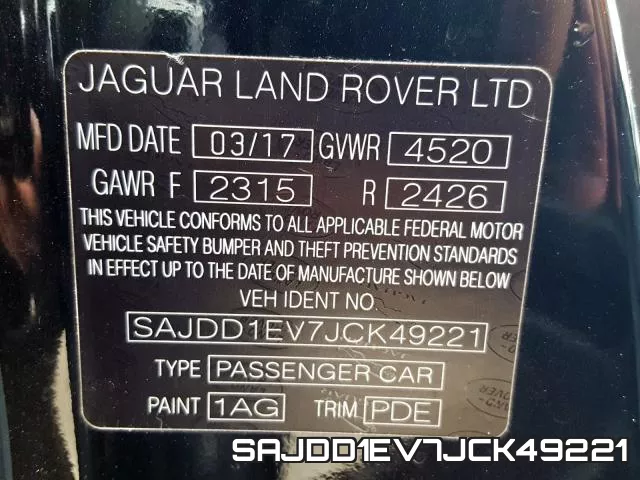 SAJDD1EV7JCK49221 фото 2