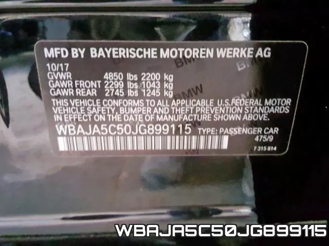 WBAJA5C50JG899115 фото 2