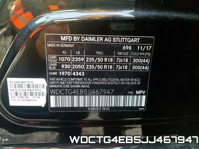 WDCTG4EB5JJ467947 фото 2
