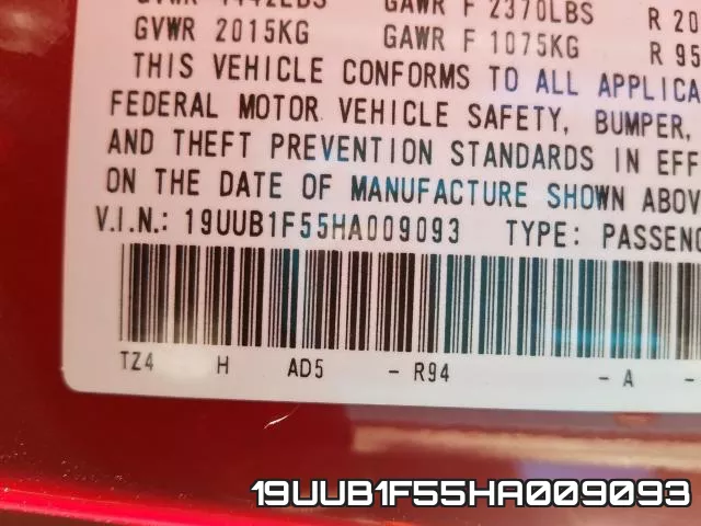 19UUB1F55HA009093 фото 2