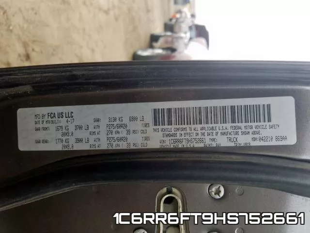1C6RR6FT9HS752661 фото 2
