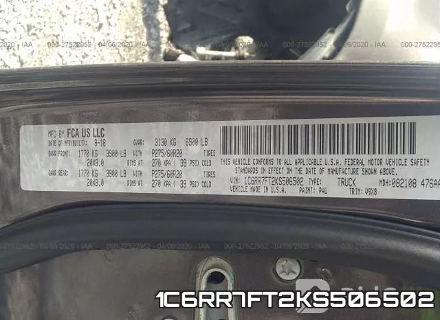 1C6RR7FT2KS506502 фото 10
