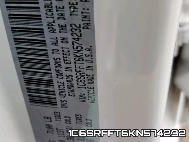 1C6SRFFT6KN574232 фото 2