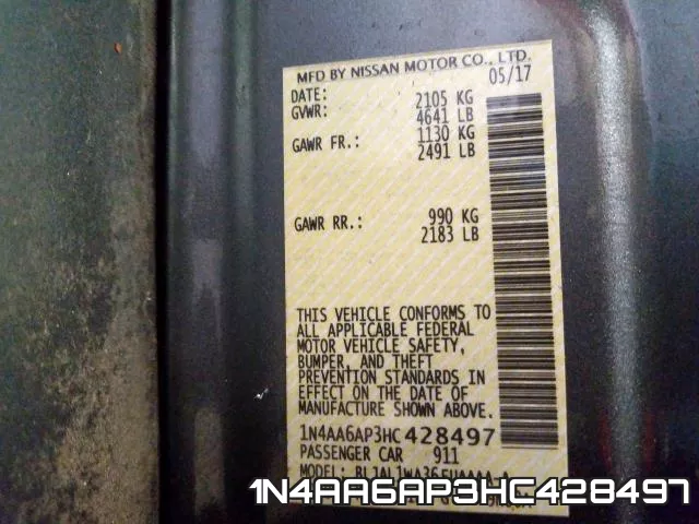 1N4AA6AP3HC428497 фото 2