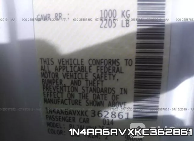 1N4AA6AVXKC362861 фото 9