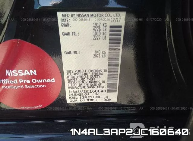 1N4AL3AP2JC160640 фото 10