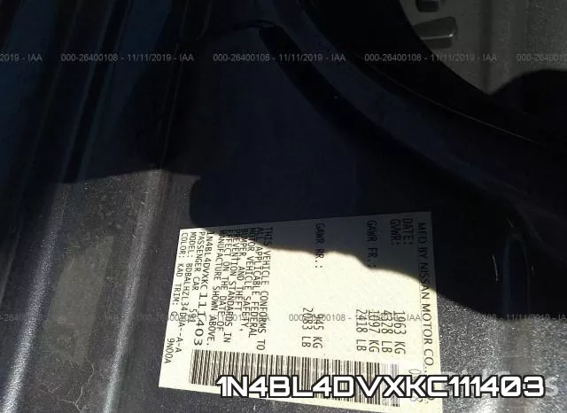 1N4BL4DVXKC111403 фото 10