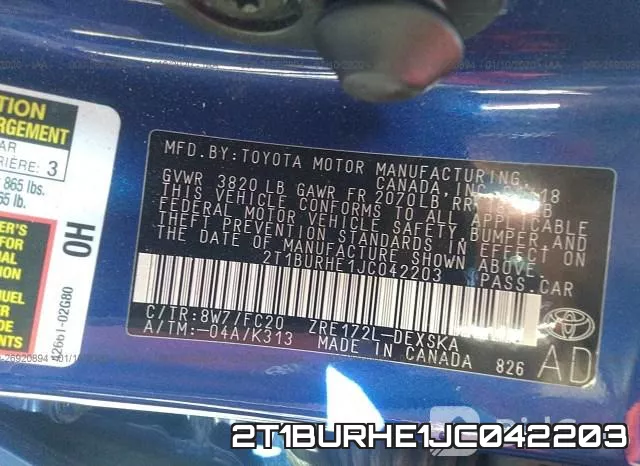 2T1BURHE1JC042203 фото 10