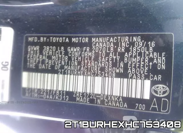2T1BURHEXHC753408 фото 10