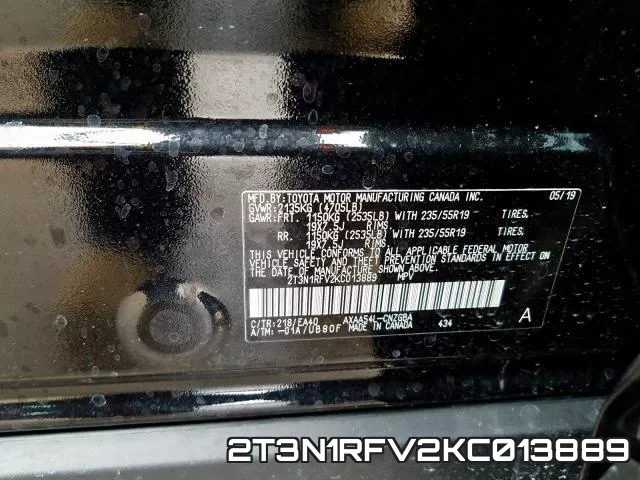 2T3N1RFV2KC013889 фото 2