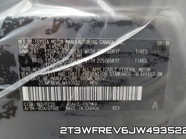 2T3WFREV6JW493522 фото 2