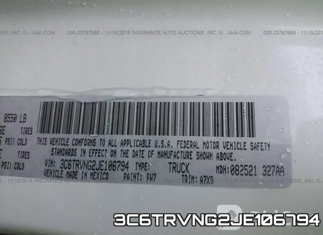 3C6TRVNG2JE106794 фото 10