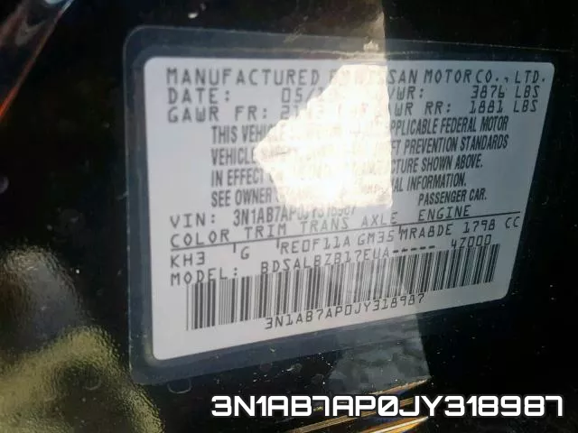 3N1AB7AP0JY318987 фото 2
