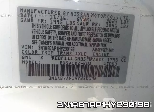 3N1AB7AP1HY230198 фото 10