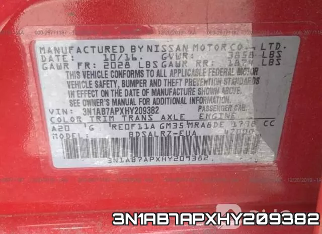 3N1AB7APXHY209382 фото 10