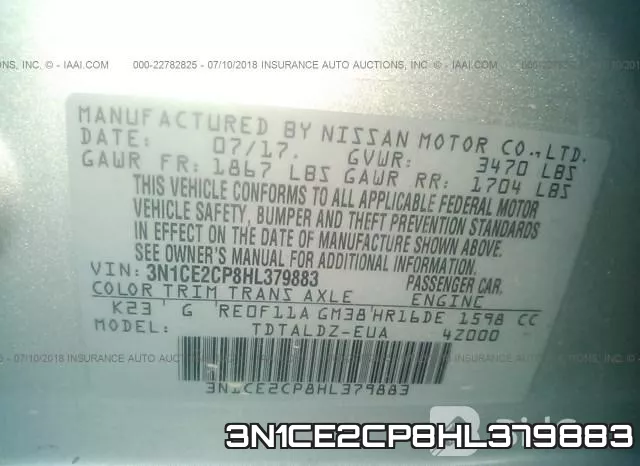3N1CE2CP8HL379883 фото 10