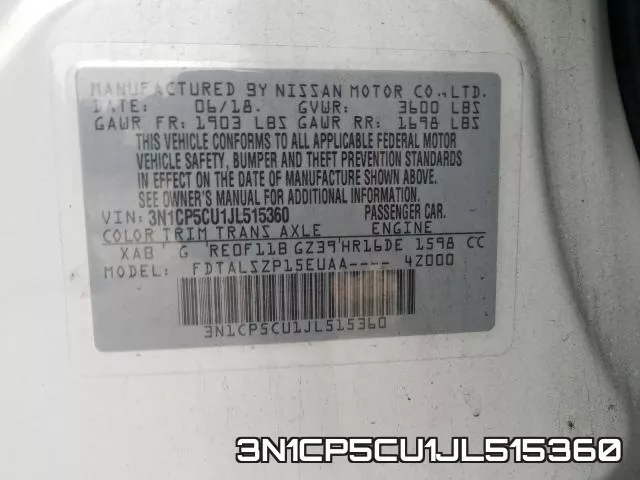 3N1CP5CU1JL515360 фото 2