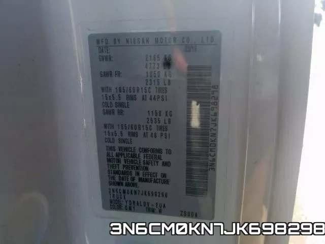 3N6CM0KN7JK698298 фото 2