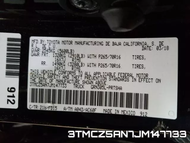 3TMCZ5AN7JM147733 фото 2