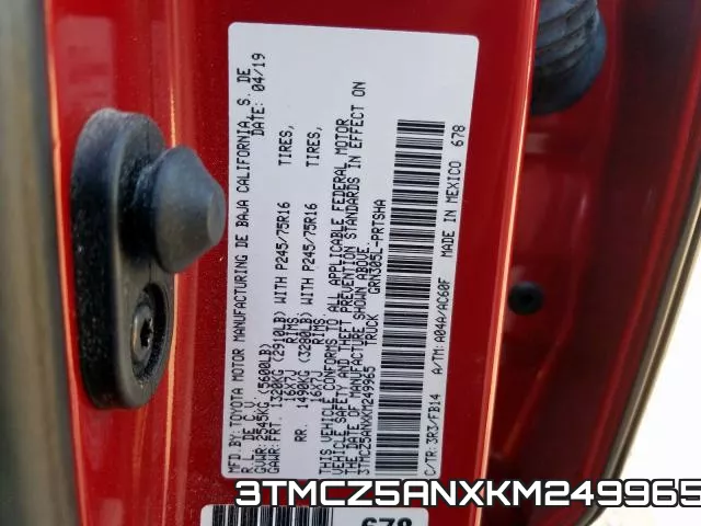 3TMCZ5ANXKM249965 фото 2
