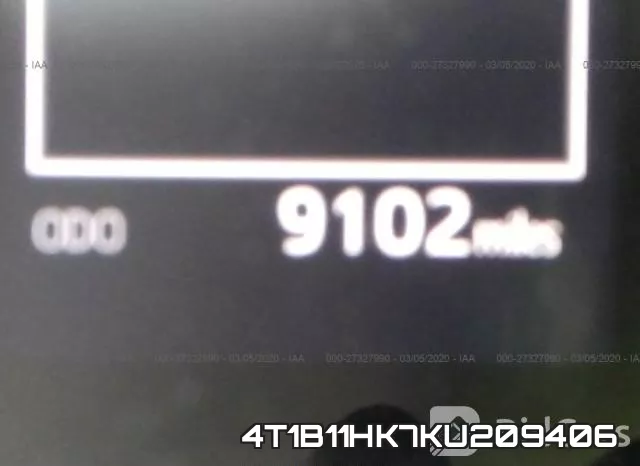4T1B11HK7KU209406 фото 8