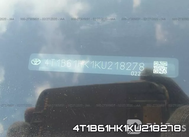 4T1B61HK1KU218278 фото 10