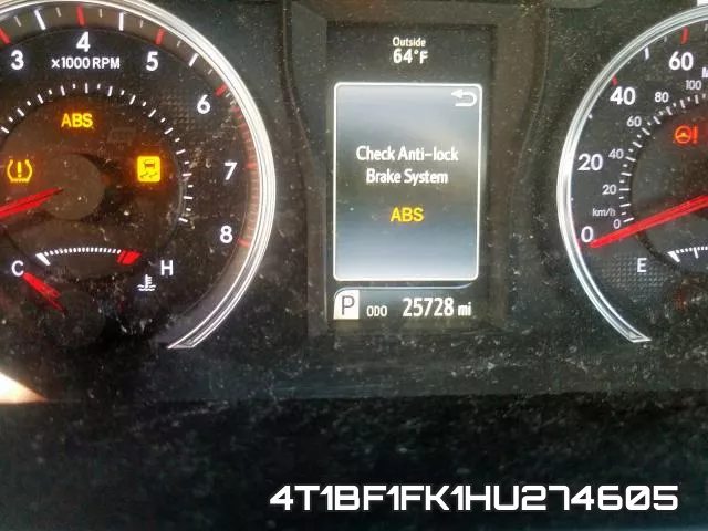 4T1BF1FK1HU274605 фото 9