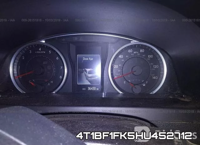 4T1BF1FK5HU452712 фото 8