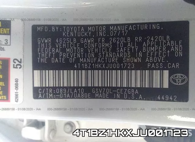 4T1BZ1HKXJU001723 фото 10