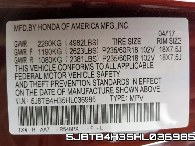 5J8TB4H35HL036985 фото 2