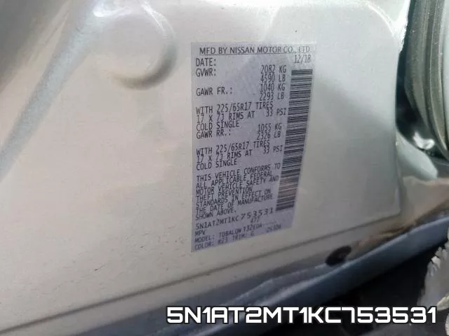 5N1AT2MT1KC753531 фото 2