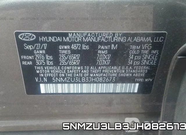 5NMZU3LB3JH082673 фото 10