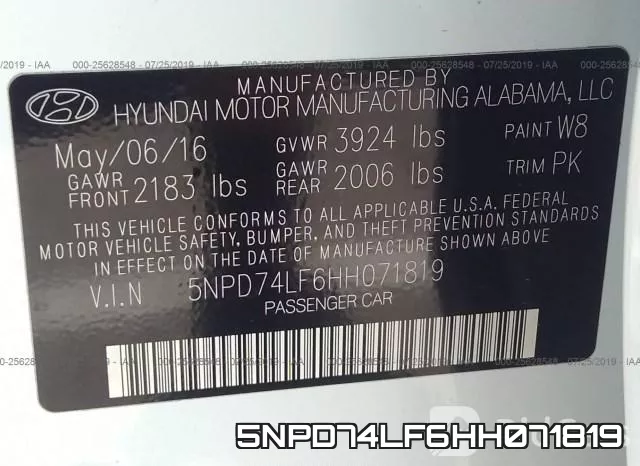 5NPD74LF6HH071819 фото 9