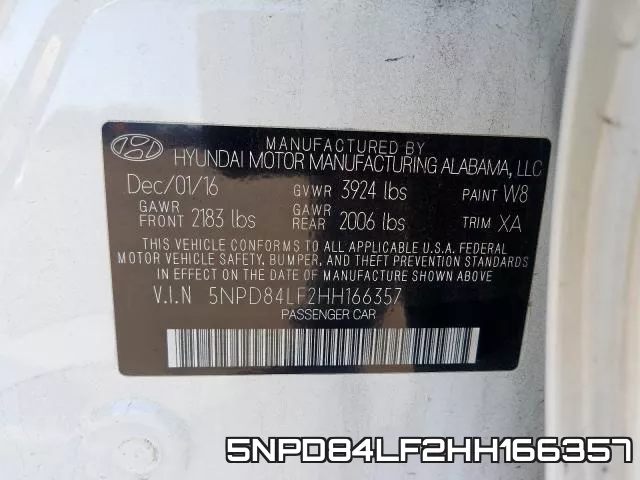 5NPD84LF2HH166357 фото 2
