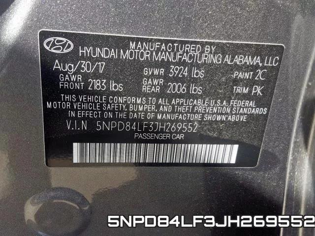 5NPD84LF3JH269552 фото 2