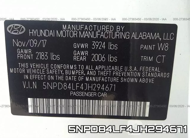5NPD84LF4JH294671 фото 10