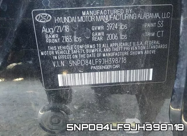 5NPD84LF9JH398718 фото 10