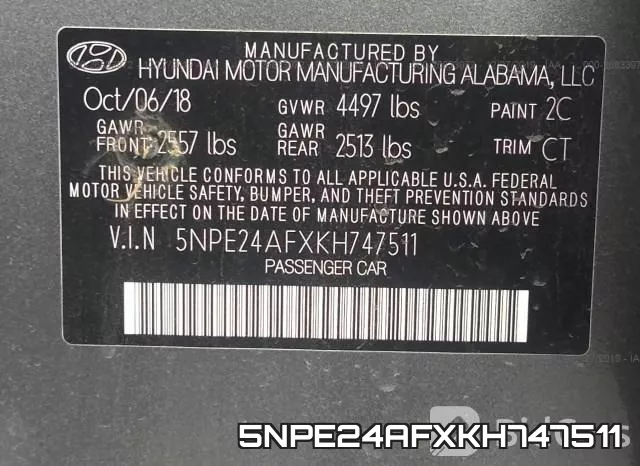 5NPE24AFXKH747511 фото 10