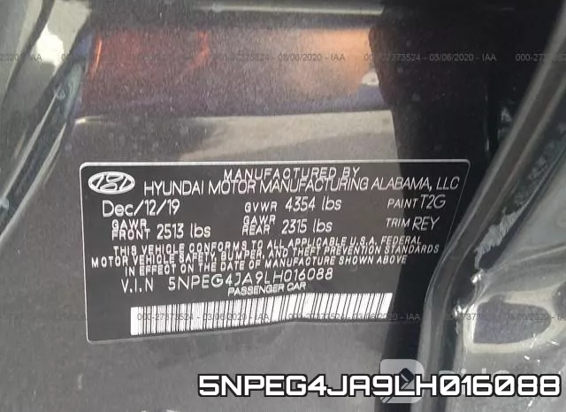 5NPEG4JA9LH016088 фото 10
