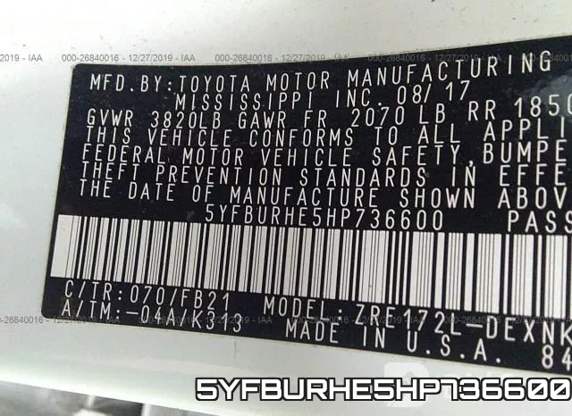 5YFBURHE5HP736600 фото 10