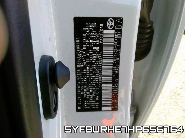 5YFBURHE7HP656764 фото 2
