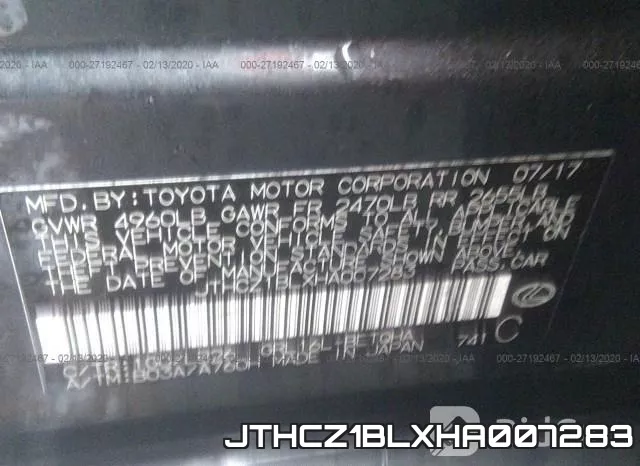 JTHCZ1BLXHA007283 фото 10