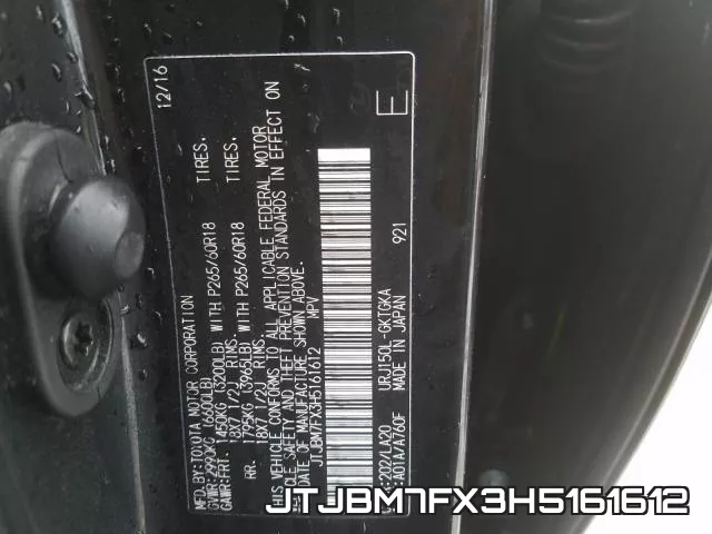 JTJBM7FX3H5161612 фото 2