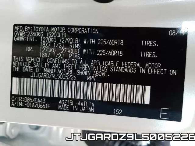 JTJGARDZ9L5005226 фото 2